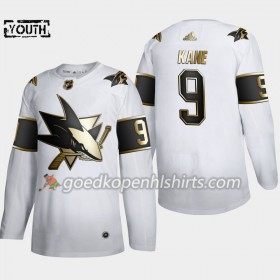 San Jose Sharks Evander Kane 9 Adidas 2019-2020 Golden Edition Wit Authentic Shirt - Kinderen